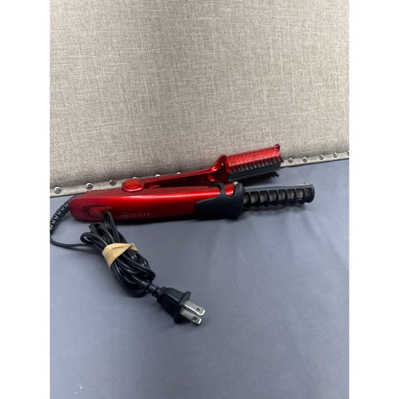 In Styler Other - IN STYLER Red Rotating Hair Styler Iron Crimper Curling Wand